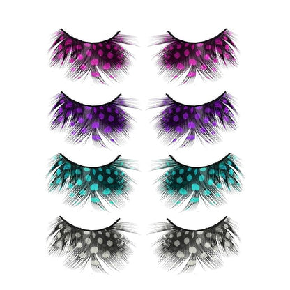 Halloween White False Lashes Extension Tools Japanese Anime Cosplay Natural Makeup Looking Masquerade Party Eye Lashes (Polka dots big)