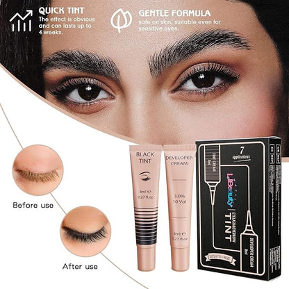 Libeauty Eyelash Black Color Kit Instant Eyebrow Black Hair Colour Kit Voluminous Coloring for Lash and Brow Perfect Partner for Lash Perm/Lift/Lamination Treatment
