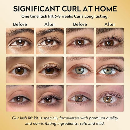 Lash Lift Kit & Brow Lamination Kit Professional Eyelash Perm Kit Semi-Permanent Lash Curling Perming With Detail Instruction Easy For Beginner Achieve Salon-Quality Lash Lift At Home