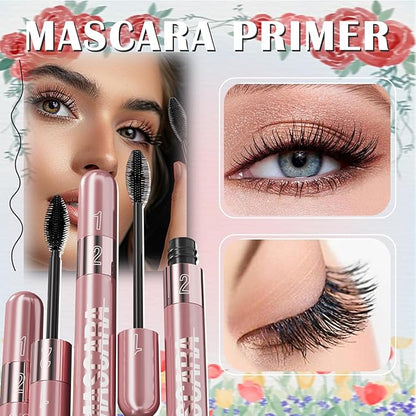 Liquid Mascara with Dual-Wand for Lengthening, Volumizing and Smudge-Free Lashes, Long-Lasting and Waterproof Formula ink