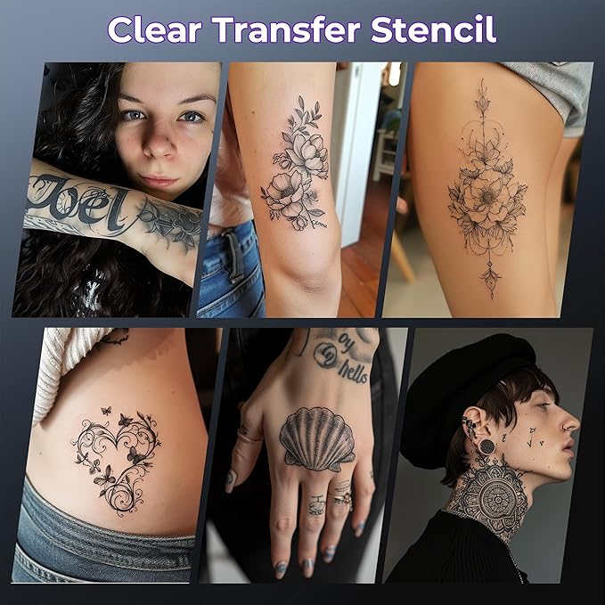 Wireless Tattoo Transfer Machine - Thermal Stencil Printer for Temporary & Specialty Tattoos, Compatible with Tablet PC & Phone - Silver