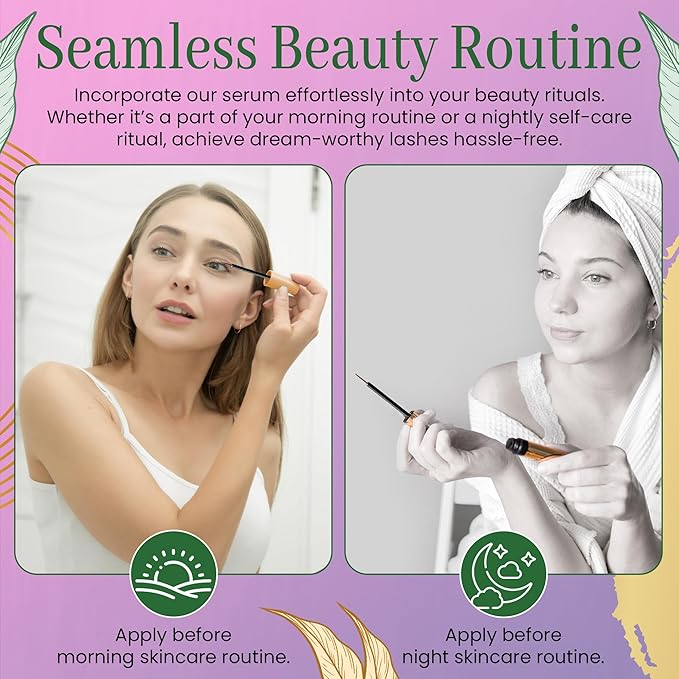 Eyelash Growth Serum All-Natural Lash Enhancer Helps You Achieve Longer Thicker & Fuller Eyelashes It Boosts Growth For Stronger Healthier Lashes New Beauty Essential (3ml)