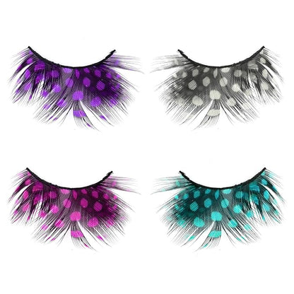 Halloween White False Lashes Extension Tools Japanese Anime Cosplay Natural Makeup Looking Masquerade Party Eye Lashes (Polka dots big)