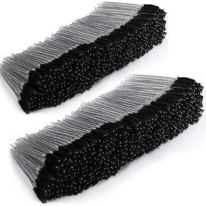 Tbestmax 2000 Disposable Mascara Wands Eyelash Brush Spoolies for Eyebrow Eye Lash Extension Black