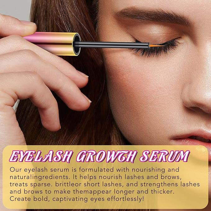 Lash Serum,5ML Lash Serum for Eyelash Growth, Premium Eyelash Growth Serum for Longer, Fuller, and Thicker Lashes, Boost Lash Growth Serum: Unleash the Power of Nature for Mesmerizing Lashes