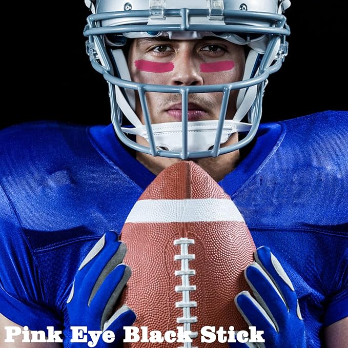 MEICOLY Pink Face Paint Stick(1.06Oz),Waterproof Sweatproof Pink Eye Black Softball/Baseball/Football,Cream Body Paint,Blendable Face Painting for Halloween Special Effects SFX Makeup