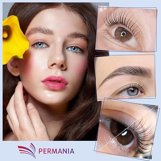 PERMANIA Lash Lift Kit,Separate Steps Products for Salon or at Home, Steps 10 Sachets of 0.8 g/0.03 oz Each Prep (STEP#2)