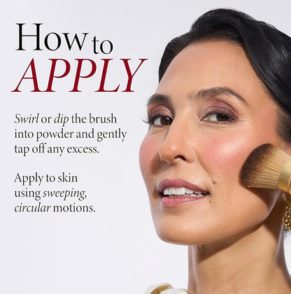 LAURA GELLER NEW YORK Retractable Black Kabuki Brush for Liquid, Cream and Powder Face Makeup With Aluminum Handle