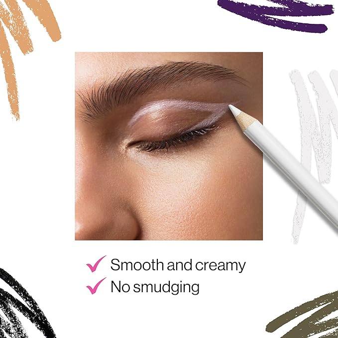 wet n wild Color Icon Kohl Eyeliner Pencil - Rich Hyper-Pigmented Color, Smooth Creamy Application, Long-Wearing Matte Finish Versatility, Cruelty-Free - You're Always White!