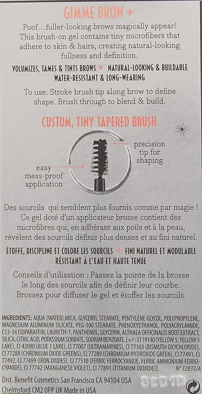 Benefit Benefit Gimme Brow+ Volumizing Fiber Gel Gimme Brow+ #1 Light, 0.1 fluid_ounces
