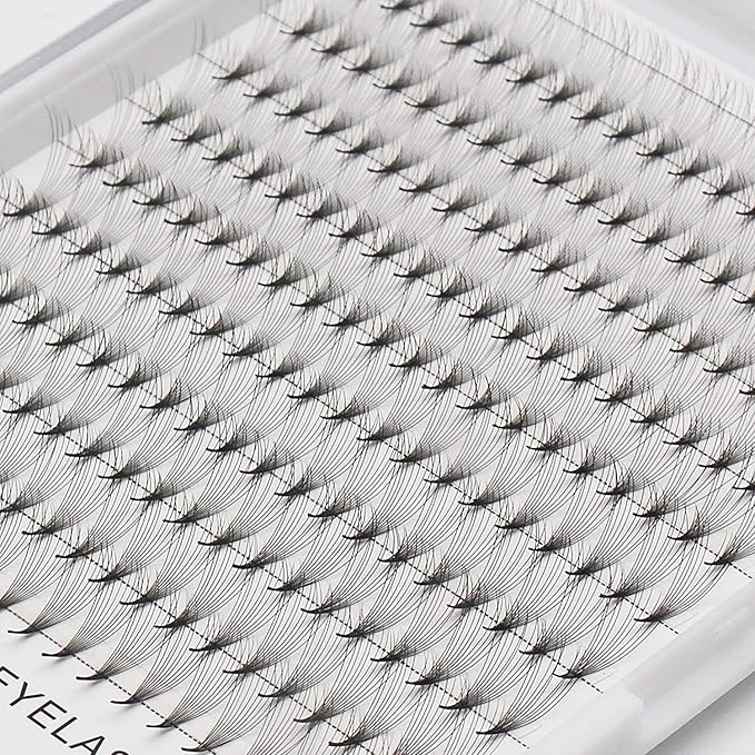 10D Large Tray 10-18mm to Choose Premade Volume Fans Eye Lashes Extensions Thickness 0.07mm D Curl Natural Long Individual False Eyelashes Cluster (17mm)