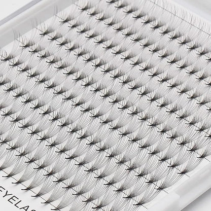 10D Large Tray 10-18mm to Choose Premade Volume Fans Eye Lashes Extensions Thickness 0.07mm D Curl Natural Long Individual False Eyelashes Cluster (17mm)