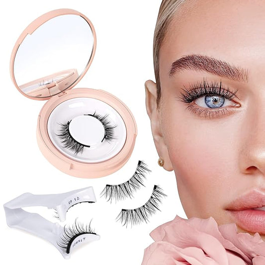 Magnetic Eyelashes without Eyeliner Natural Reusable Magnetic Lashes Kit with Applicator Anime No Glue Needed Lashes 1 Pairs Manga Magnetic Eyelashes Kit Easy to Wear and Remove