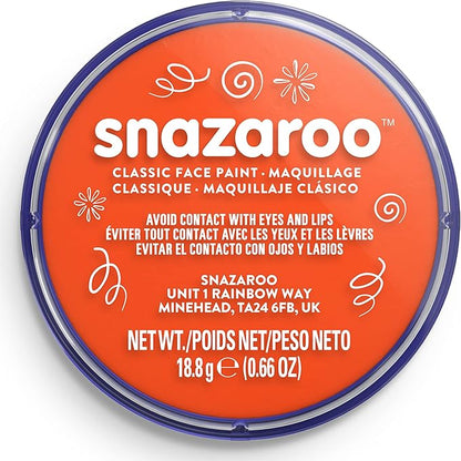 Snazaroo Classic Face and Body Paint, 18.8g (0.66-oz) Pot, Dark orange