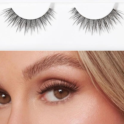 Promoted False Eyelashes - Natural Look - Soft Thin Clear Band - Manga Lashes