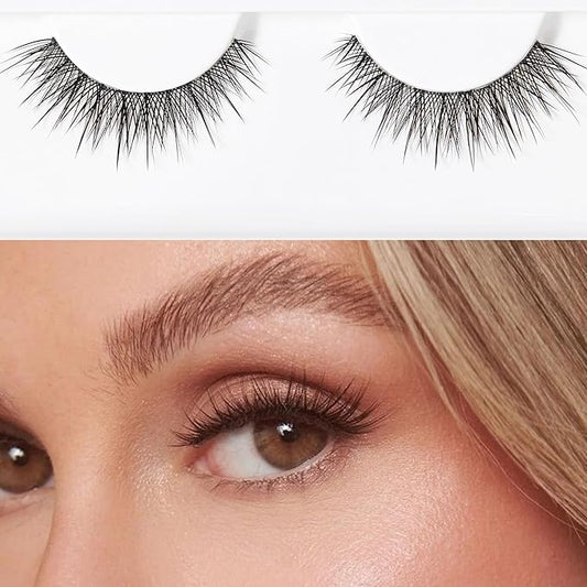 Promoted False Eyelashes - Natural Look - Soft Thin Clear Band - Manga Lashes