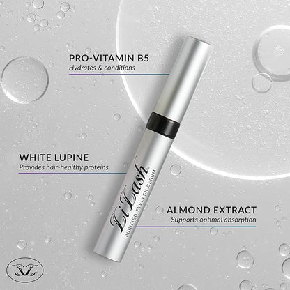 LiLash Purified Eyelash Physician-Formulated Serum XL for Fuller & Longer Looking Eyelashes | Natural Eyelash Enhancer Safe for Sensitive Eyes & Contact Lens Wearers | 6-Month Supply (4mL)