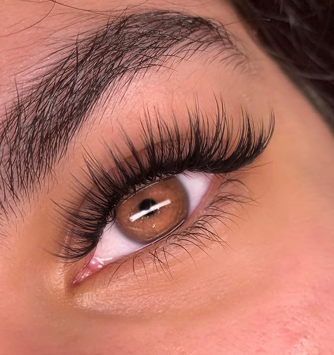 M curl Promade Wet Narrow Fans | Premade Spikes | 5D Spike Flat Base For Wispy, Wet Mascara Lash, Anime Lash Extensions | For Professional Eyelash Extension | Pinneacle Handmade Lash Supply (M curl)