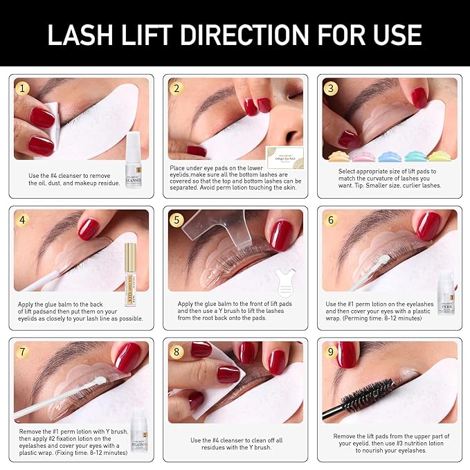 DONG RHYME 2025 Upgraded Lash Lift Kit - 2 in 1 Lash Perm Kit, Professional Instant Eyelash Lift Kit, Semi-Permanent Lash Curling Brow Lamination Kit, Salon Result for a Supermodel Look at Home Use