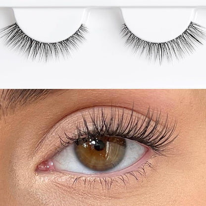 Camera’s Rolling False Eyelashes Natural Look - Natural False Lashes - Soft Thin Clear Band - Natural Lashes