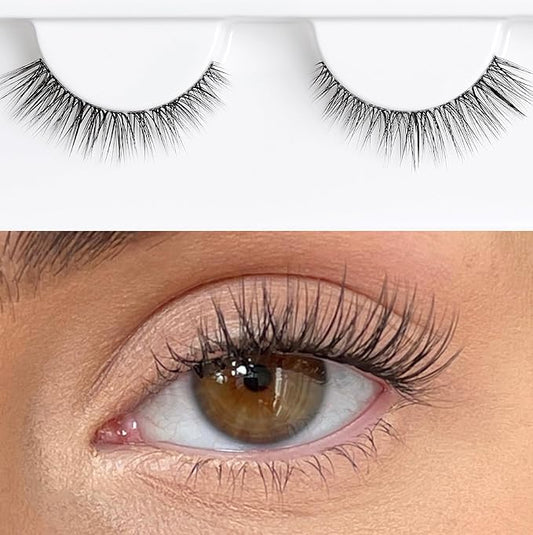 Camera’s Rolling False Eyelashes Natural Look - Natural False Lashes - Soft Thin Clear Band - Natural Lashes