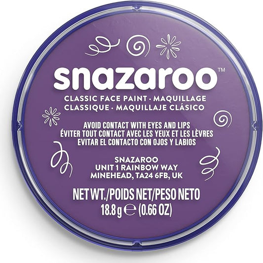 Snazaroo Classic Face and Body Paint, 18.8g (0.66-oz) Pot, Purple