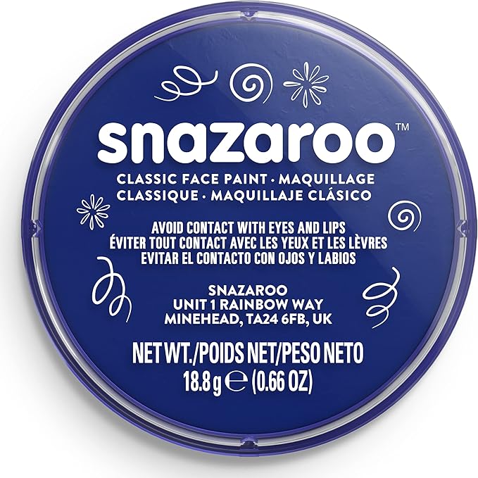 Snazaroo Classic Face and Body Paint, 18.8g (0.66-oz) Pot, Dark Blue