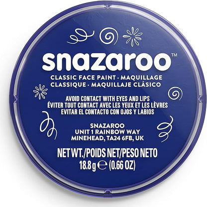 Snazaroo Classic Face and Body Paint, 18.8g (0.66-oz) Pot, Dark Blue