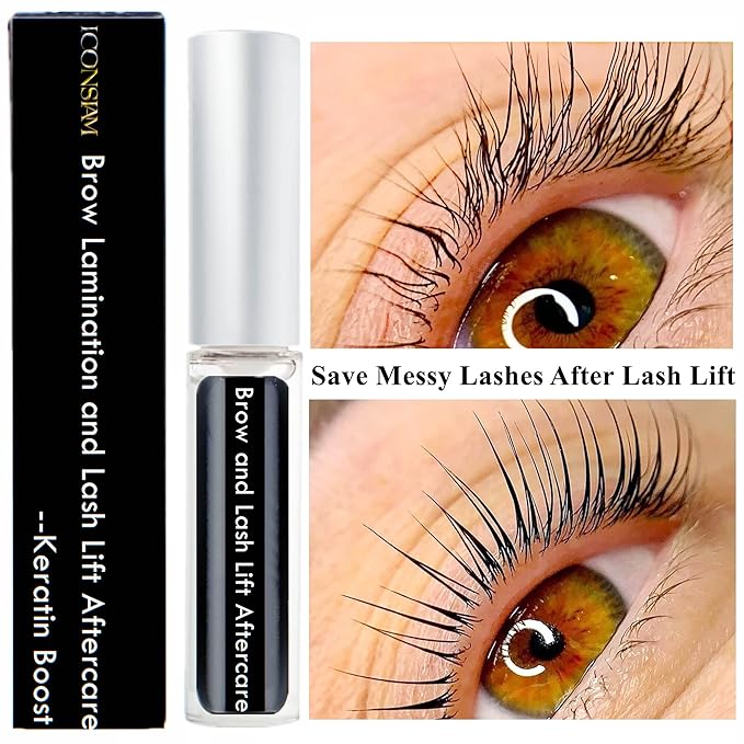 Brow Lamination and Lash Lift Nutrition Clear Eyelash Perm Aftercare Save Burning Eyelash & Eyebrow, Keratin Boost Care Fix Messy Brows/Lashes into Neat Look for 8 Weeks