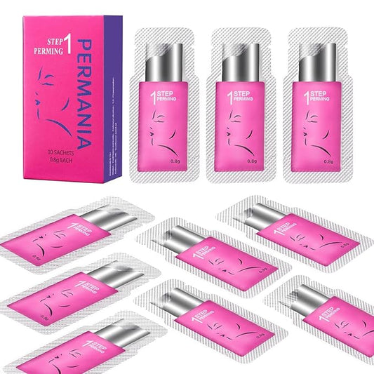 PERMANIA Lash Lift Kit,Separate Steps Products for Salon or at Home, Steps 10 Sachets of 0.8g/0.03oz Each Prep (STEP#1)