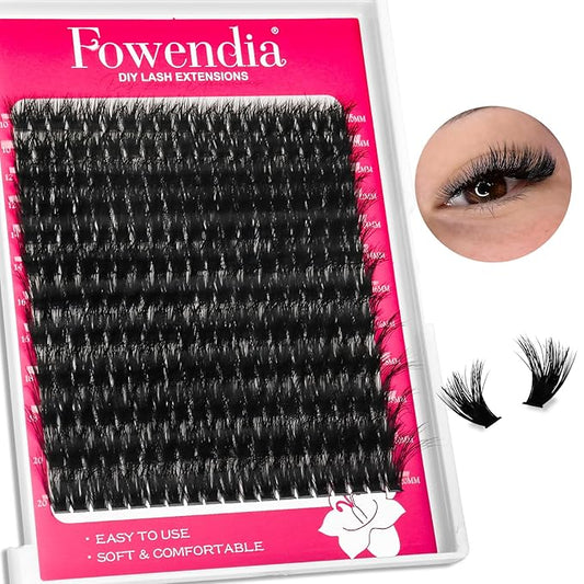 Lash Clusters 80D Fluffy Individual Lashes D Curl Cluster Eyelash Extensions 10-18mm Wispy DIY Lash Extension Thick Volume False Eyelashes Clusters for Beginners