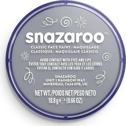 Snazaroo Classic Face and Body Paint, 18.8g (0.66-oz) Pot, Dark Grey