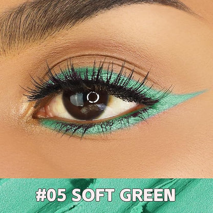 Glitter Eyeshadow Stick, Dual-Ended Eyeshadow Pencil Eyeliner, Eyeshadow Powder and Smooth Eye Liner, Waterproof Makeup Crayon, Long Lasting Eye Brightening Stick