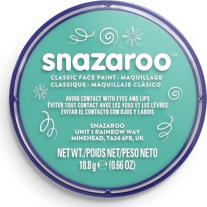 Snazaroo Classic Face and Body Paint, 18.8g (0.66-oz) Pot, Sea Blue