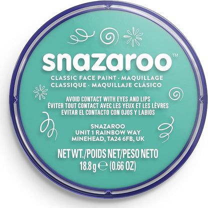 Snazaroo Classic Face and Body Paint, 18.8g (0.66-oz) Pot, Sea Blue