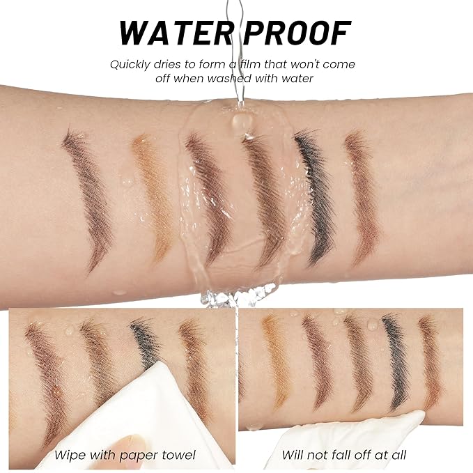 4Pcs Curved Eyebrow Pencils for Women Create Natural Hair Like Brows