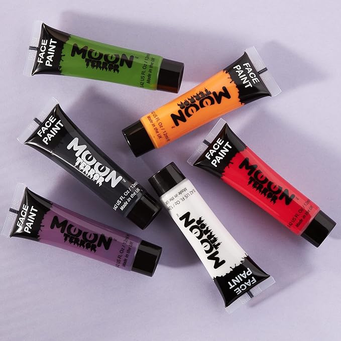 Halloween Face Paint Body Paint by Moon Terror - Wicked White - SFX Make up, Special Effects Make up - 0.40fl oz