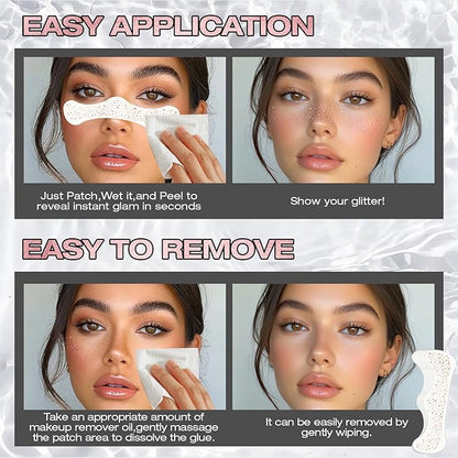 24 Pcs Glitter Freckles Face Tattoo,Rose Gold Face Glitter Makeup Patches Cute Sparkle Freckles Patches Waterproof Makeup Speckles for Face Accessories for Women Girls