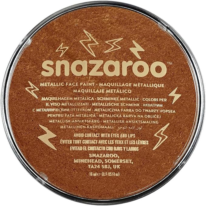 Snazaroo Metallic Face and Body Paint, 18.8g (0.66-oz) Pot, Copper