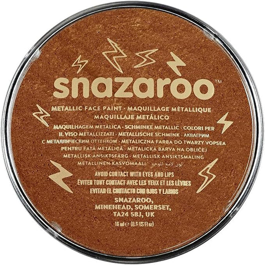 Snazaroo Metallic Face and Body Paint, 18.8g (0.66-oz) Pot, Copper