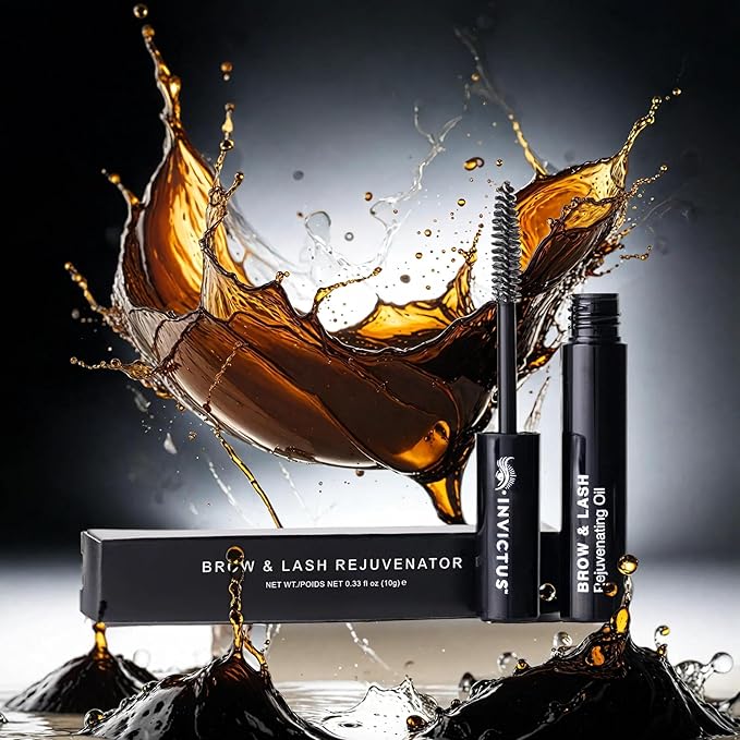 Invictus Inventory Premium Eyebrow and Lash Growth Serum is Designed to Stimulate Growth, Enhance Density, and Improve Overall Brow Health- 9.75 ML- Made in USA in a FDA registrated facility., Black
