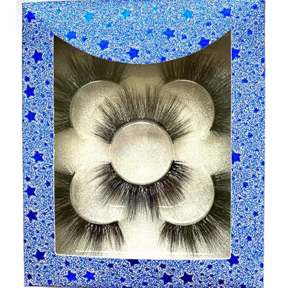 Sunniess False Eyelashes 8D Faux Mink Lashes 100% Handmade Reusable Natural Look Fake Eye lashes Cat-Eye Fluffy Wispy Lashes Dramatic Long Thick Volume Soft Lashes Packs