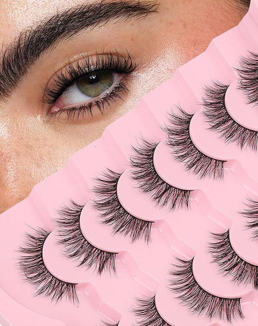 Natural Lashes Mink Natural Eyelashes False Eyelashes Natural Look False Lashes Wispy Eye Lashes Cat Eyelashes Fake Lashes KD04
