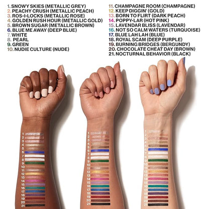wet n wild Color Icon Cream Eyeliner Eyeshadow Multi-Stick, Moisturizing, Nourishing Velvety Cream-to-Powder Buildable & Blendable Formula, Cruelty-Free & Vegan - Snowy Skies