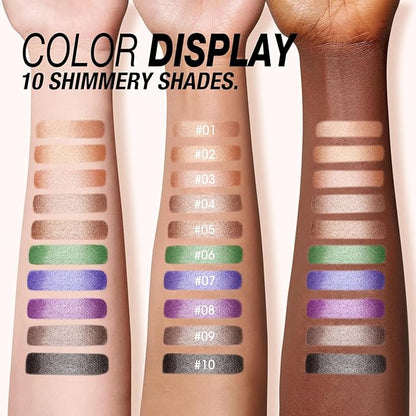2-in-1 Gradient Eyeliner & Eyeshadow Stick Combo, Shimmer & Matte Cream Eyeshadow Pencil, Waterproof & Smudge-Proof, Long-Lasting Eye Makeup, Metallic & Neutral Shades (#08 Lilac Bloom)