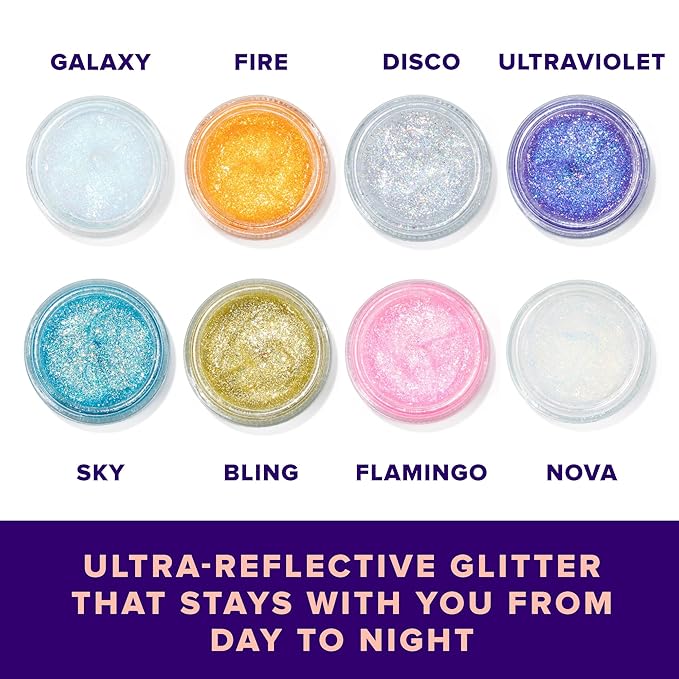 Unicorn Snot Face & Body Glitter - Cosmetic-Grade Holographic Glitter Gel - Makeup for Festivals, Raves, Anime Cosplay - Safe for Face, Easy Application & Removal, 1.7oz Orange (Fire)