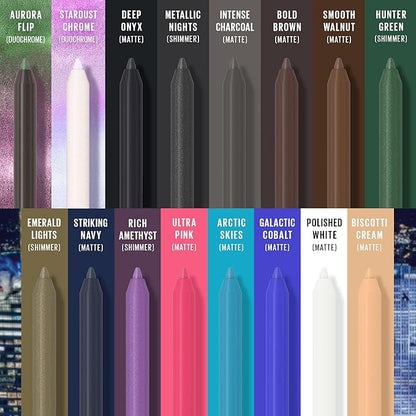 MAYBELLINE Tattoo Studio Long-Lasting Sharpenable Eyeliner Pencil, Glide on Smooth Gel Pigments with 36 Hour Wear, Waterproof, Stardust Chrome, 1 Count