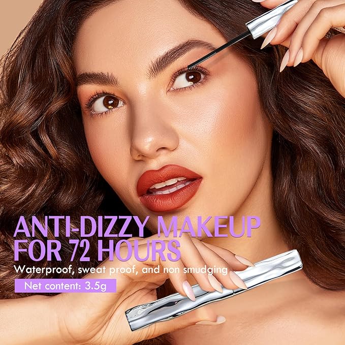 Steel Pipe Eyelash Primer,Tube Eyelash Primer Waterproof Long Curling Mascara Steel Tube Mascara Primer Natural Non-Smudged Threaded Long-Lasting Curling Mascara (1PCS, 1.69Fl Oz)