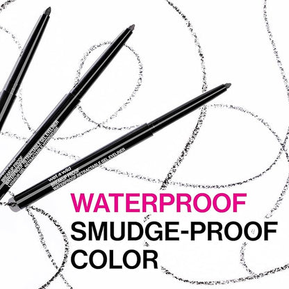 wet n wild Mega Last Breakup Proof Eyeliner, Quick Drying, Waterproof, 16-Hour Wear - Cruelty-Free & Vegan - Black (Pack of 2)