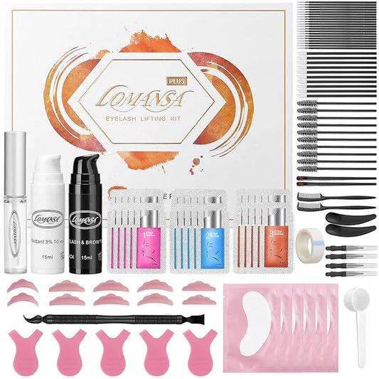 Lash Lift and Black Kit, Instant Fuller Eyelash Lift Brow Lamination Kit with Black Colors, Fast Quick Lifting and Voluminous Coloring, Achieve Salon-Quality Results